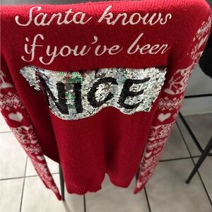 Charlotte Russe Red Sweater with Sequin Detail